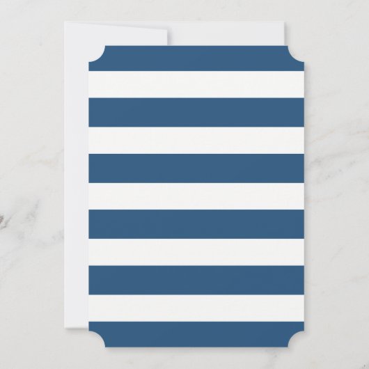 Personalisierte Taufe für Navy Nautical Crab Einladung (Rückseite)