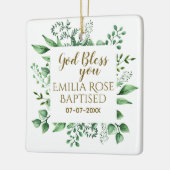 Personalisierte Taufe Geschenk Gott segne Sie Name Keramikornament (Links)