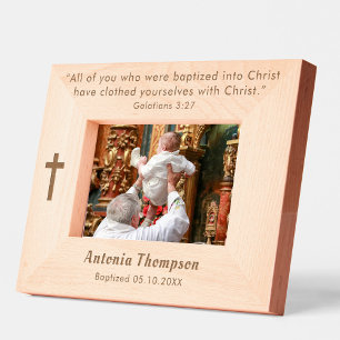 Personalisierte Taufe Gestrichen Bildrahmen Geätzte Rahmen