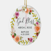 Personalisierte Taufe Keramik Ornament (Rechts)