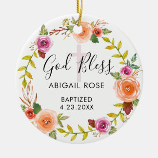 Personalisierte Taufe Keramik Ornament