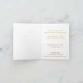 Personalisierte Taufe mit Goldpalm Einladung (Innenseite)