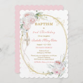 Personalisierte Taufe und 2. Geburtstag Einladung (Vorne/Hinten)