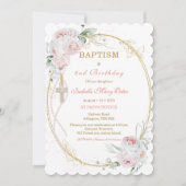 Personalisierte Taufe und 2. Geburtstag Einladung (Vorderseite)