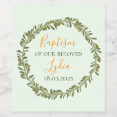 Personalisierte Taufe Weinflasche Weinetikett (Einzelnes Label)