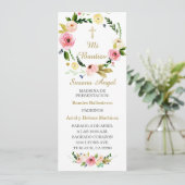 Personalisierte Taufenkarte auf Spanisch Menükarte (Stehend Vorderseite)