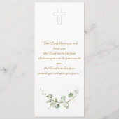 Personalisierte Taufkarte Menükarte (Rückseite)