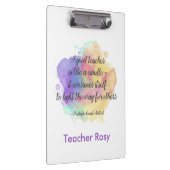 Personalisierte Teacher-Clipboards (Candle Quote) Klemmbrett (Rechts)