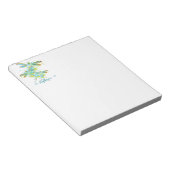 Personalisierte Teal-Libelle Spritzer Notizblock (angewinkelt)