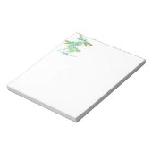 Personalisierte Teal-Libelle Spritzer Notizblock (Rotiert)