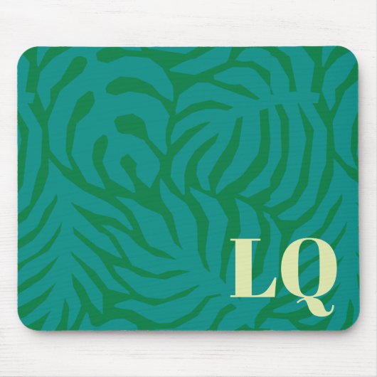 Personalisierte Teal-Palmwedel-Mauspad Mousepad (Vorne)