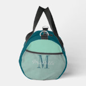 Personalisierte teal-Tasche mit elegantem Monogram Duffle Bag (Rechts)