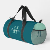 Personalisierte teal-Tasche mit elegantem Monogram Duffle Bag (Rechte Ecke)