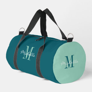 Personalisierte teal-Tasche mit elegantem Monogram Duffle Bag