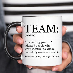 Personalisierte Team-Definition Kaffee Tasse