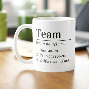 Personalisierte Teambeschreibung Mitarbeiter Anerk Kaffeetasse