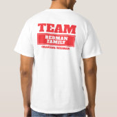 Personalisierte Teamfamilie oder T - Shirt einer G (Rückseite)
