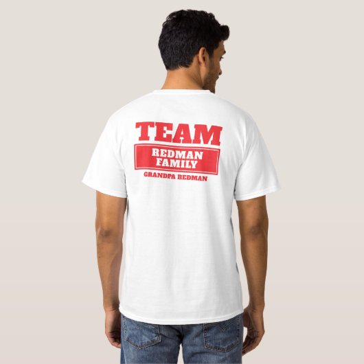 Personalisierte Teamfamilie oder T - Shirt einer G (Schwarz voll)