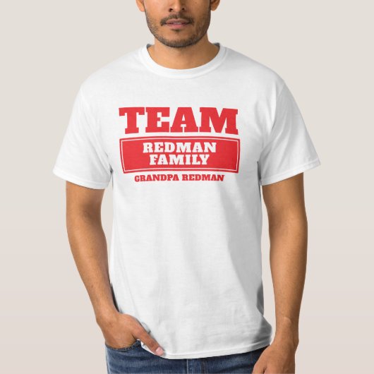 Personalisierte Teamfamilie oder T - Shirt einer G (Vorderseite)