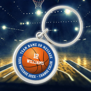 Personalisierte Teamname Nummer Team Basketball Schlüsselanhänger