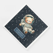 Personalisierte Teddy Bären Astronauten Neapel für Serviette (Ecke)