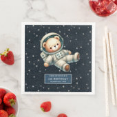 Personalisierte Teddy Bären Astronauten Neapel für Serviette (Beispiel)