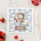Personalisierte Teddy Bären Pilot Napkins für Baby Serviette (Beispiel)