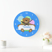 Personalisierte Teddy-Bärn-Uhren Große Wanduhr (Zuhause)