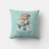 Personalisierte Teddy Bear Airplane Baby Boy Gift Kissen (Vorderseite)