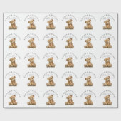 Personalisierte Teddy Bear Babydusche Geschenkpapier (Flach)