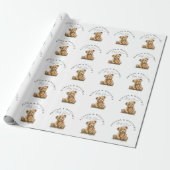Personalisierte Teddy Bear Babydusche Geschenkpapier (Ungerollt)