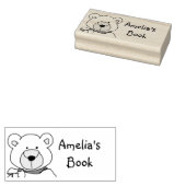 Personalisierte Teddy Bear Buchzeichen Briefmarke Gummistempel (Stempel)