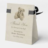 Personalisierte Teddy Bear Danke Baby Dusche Geschenkschachtel (Rückseite)