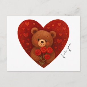 Personalisierte Teddybär-Postkarte für jemanden  Postkarte