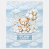 Personalisierte Teddydecke zum ersten Geburtstag Fleecedecke (Vorderseite)