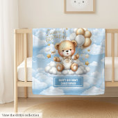 Personalisierte Teddydecke zum ersten Geburtstag Fleecedecke