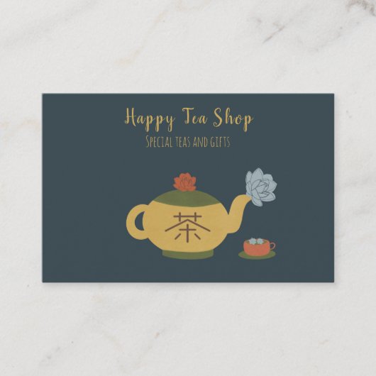 Personalisierte Tee Shop Visitenkarte (Vorderseite)