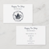 Personalisierte Tee Shop Visitenkarte (Vorne/Hinten)