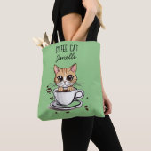 Personalisierte Teekatze Design Totbeutel Tasche (Von Nahem)