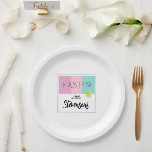 Personalisierte Teller für Osterpapiere (Hochzeit)