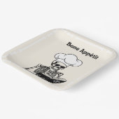 Personalisierte Teller, Koch Bone Appétit Skeleton Pappteller (Gewinkelt)