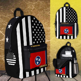 Personalisierte Tennessee Flag Tasche, amerikanisc Bedruckter Rucksack