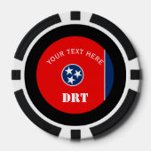 Personalisierte Tennessee-Staatsflagge Pokerchips (Vorderseite)