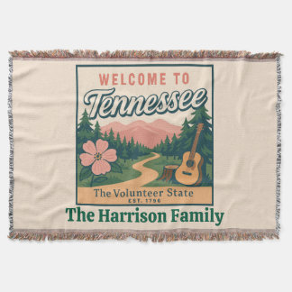 Personalisierte Tennessee-Wurfdecke Decke