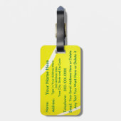 Personalisierte Tennis-Gepäck-Umbauten, Gepäckanhänger (Rückseite vertikal)