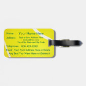 Personalisierte Tennis-Gepäck-Umbauten, Gepäckanhänger (Rückseite horizontal)