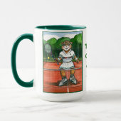 Personalisierte Tennis-Tasse für Trainer oder Tasse (Links)