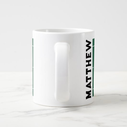 Personalisierte Tennis-Tasse Jumbo-Tasse (Rückseite)