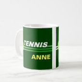 Personalisierte Tennis-Tassen Kaffeetasse (Vorderseite Links)