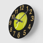 Personalisierte Tennis-Uhr mit IHREM TEXT Runde Wanduhr (Winkel)